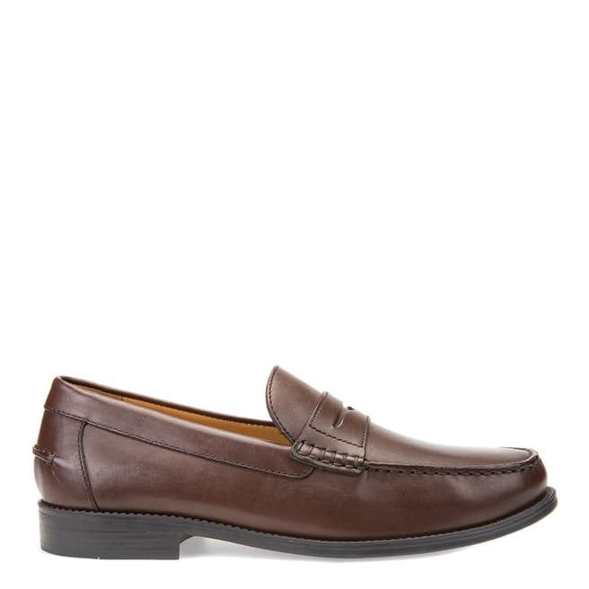 Geox Mens Brown Leather New Damon Loafer