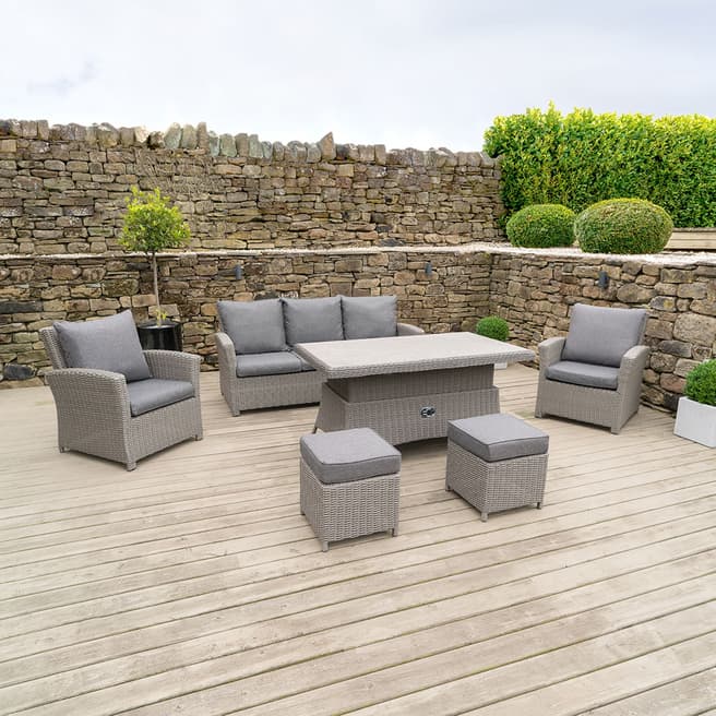 Pacific Barbados 3 Seater Lounge Set with Ceramic Top, Slate Grey