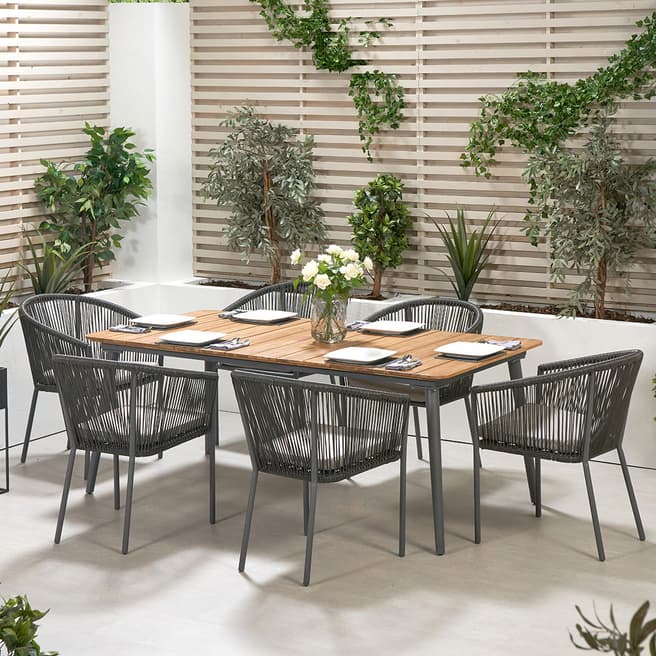 Pacific Reims Dining Set, Grey