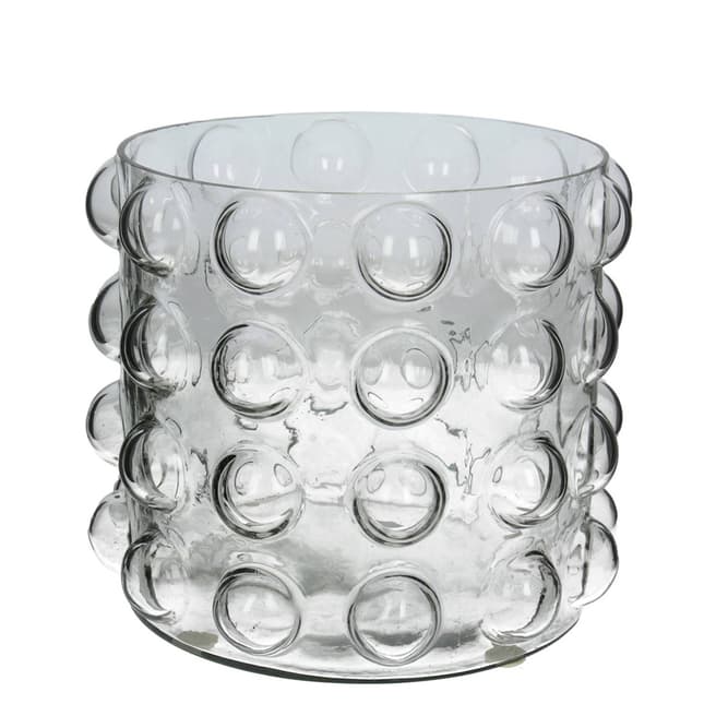 The Libra Company Small Bobble Candle Holder, Clear Glass