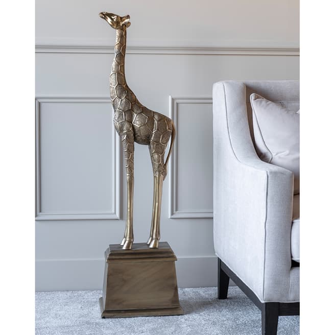 The Libra Company Giant Gold Giraffe Sculpture