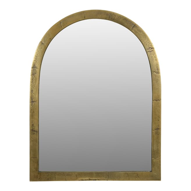 The Libra Company Arched Window Small Mirror in Brass Finish