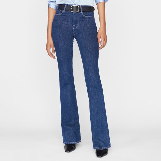 Frame Dark Blue Le One Flare Jeans