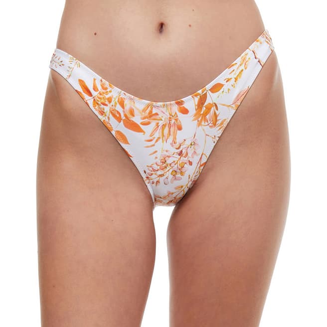 Gottex White Luma Vivid Koyo Side Tab Sexy Bikini Bottom