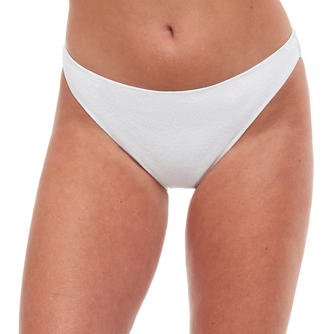 Gottex White Classic Elle Mid Rise Classic Bikini Bottom
