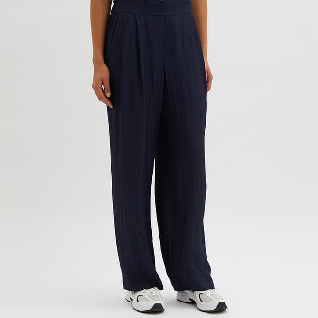 N°· Eleven Navy Acetate Trouser