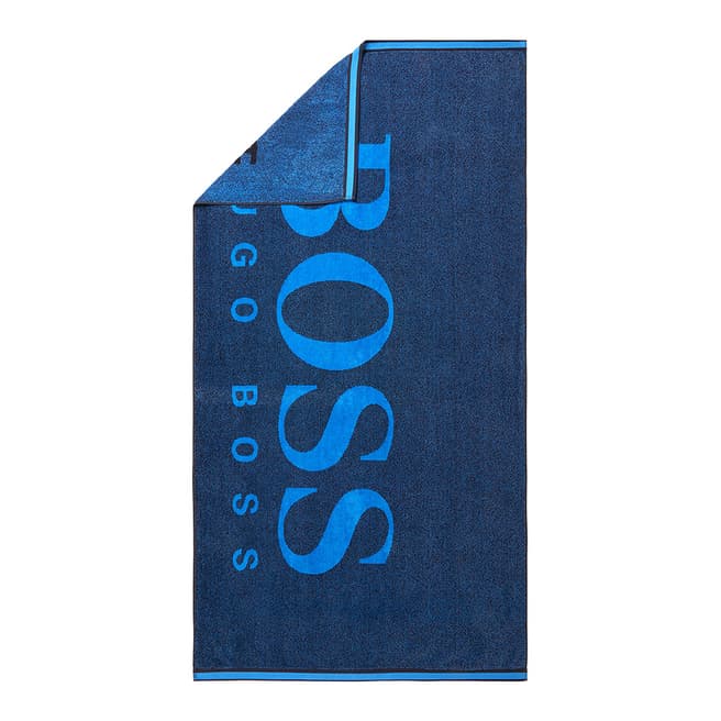 Hugo Boss Graphic Blue Beach Towel