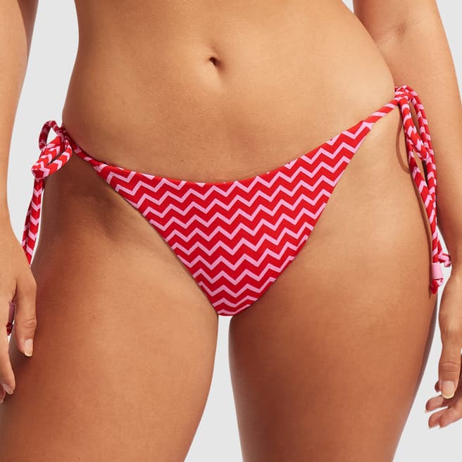 Seafolly Red Sienna Tie Side Rio Pant