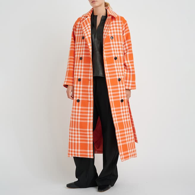 Inwear Orange Check  Coat
