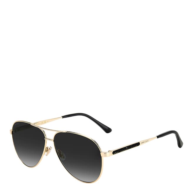 Jimmy Choo Black Gold Pilot Sunglasses