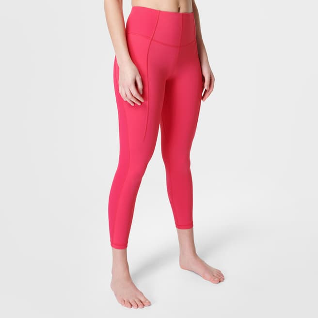 Sweaty Betty Pink Super Soft Flow 7/8 Yoga Leggings