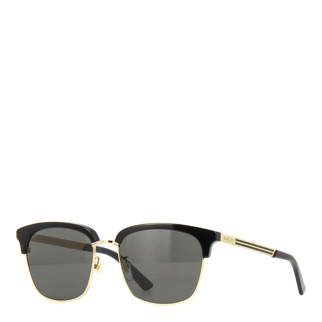 Gucci Men's Black & Gold Gucci Sunglasses 55mm