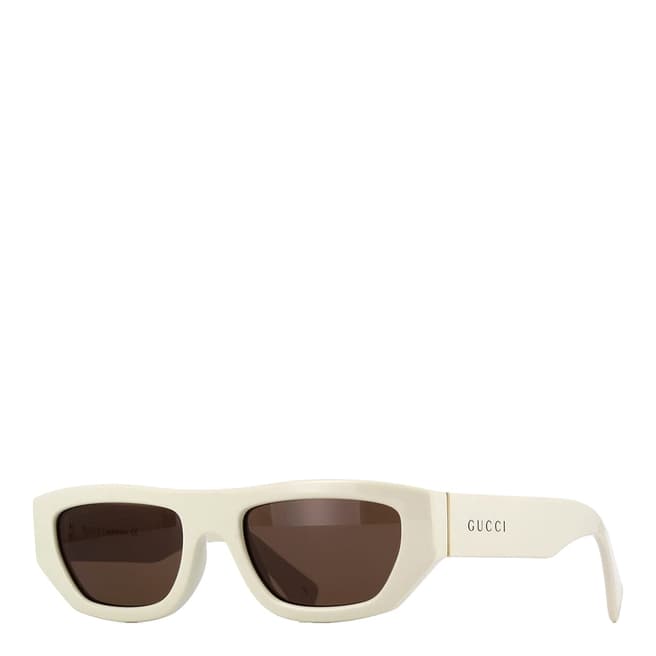 Gucci Unisex White Gucci Sunglasses 52mm