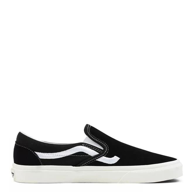 Vans Unisex Black Side Stripe UA Classic Slip On Shoes