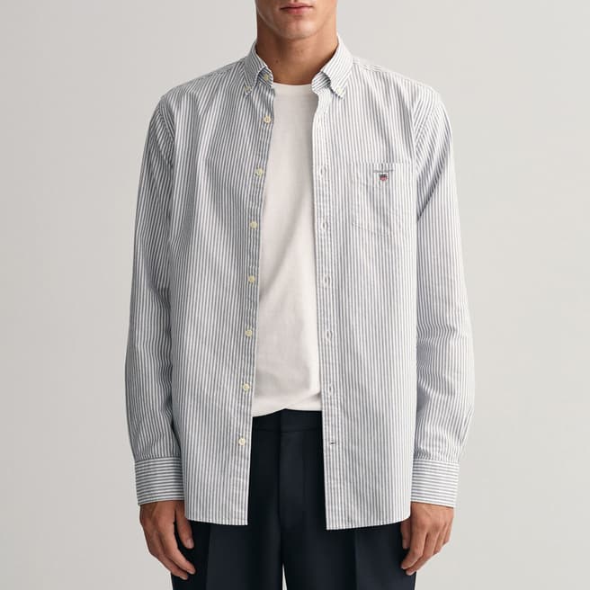 Gant Blue/White Stripe Oxford Cotton Shirt