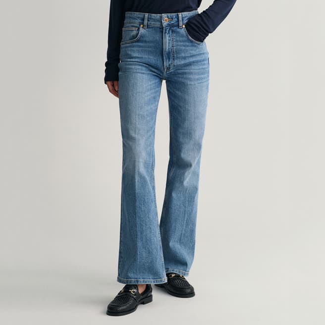 Gant Mid Wash Flare Stretch Jeans