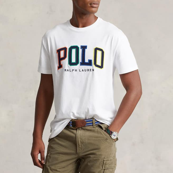 Polo Ralph Lauren White Logo Cotton T-Shirt