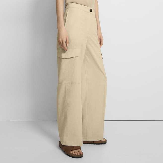 Theory Beige Cargo Trousers