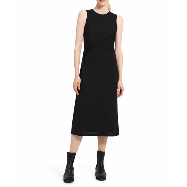 Theory Navy Wrap Front Dress