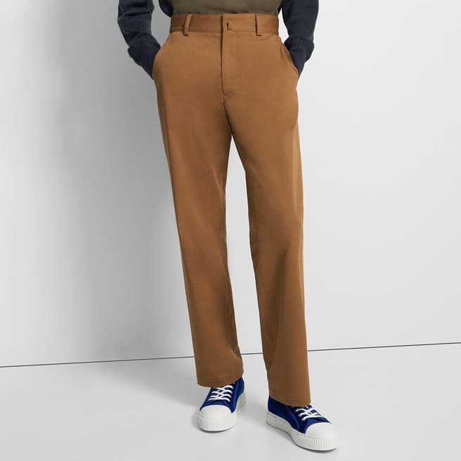 Theory Brown Straight Trousers