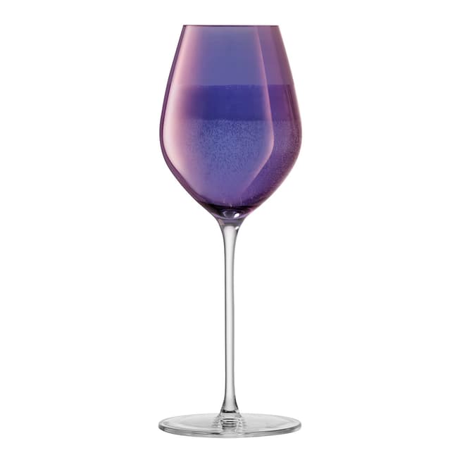 LSA Aurora Champagne Tulip Glass 285ml Polar Violet, Set of 4