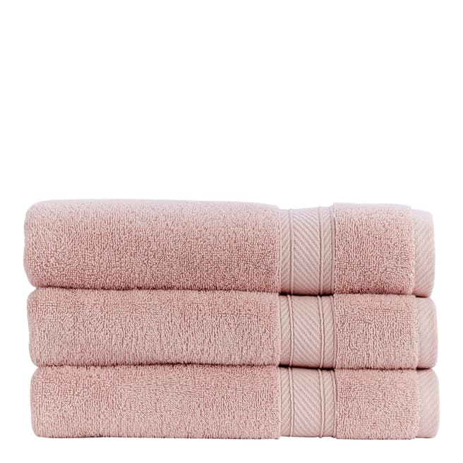 Christy Serenity Pair of Hand Towels, Dusty Pink