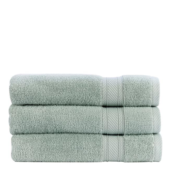 Christy Serenity Pair of Hand Towels, Duck Egg