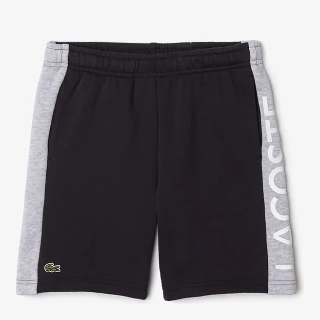 Lacoste Teen's Black/Grey Elasticated Shorts