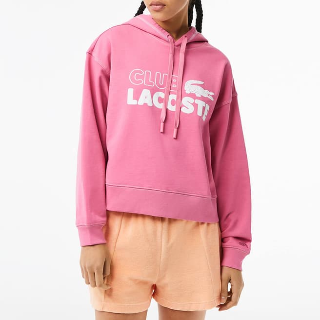 Lacoste Pink Club Lacoste Cotton Hoodie