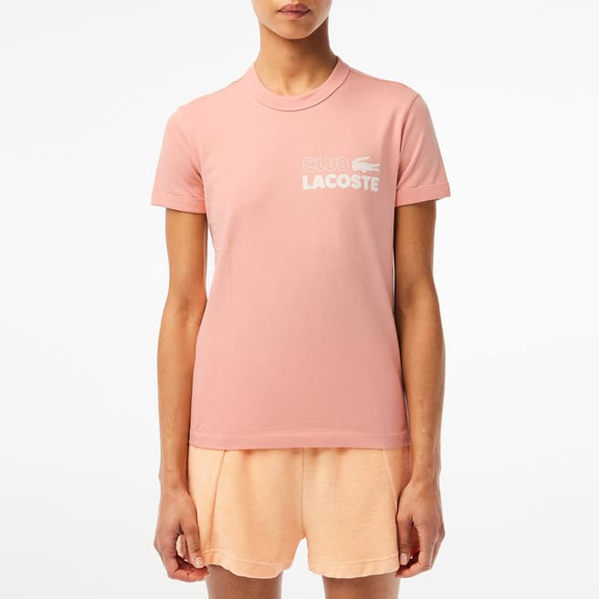 Lacoste Pink Club Lacoste Cotton T-Shirt
