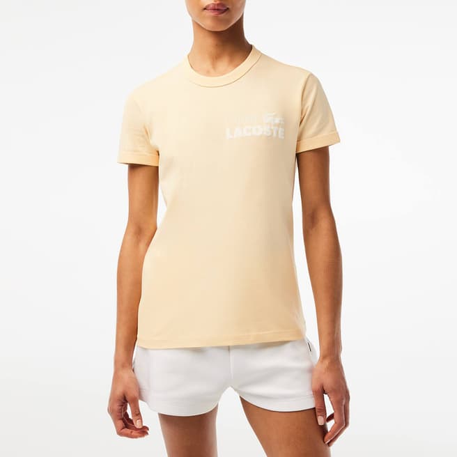 Lacoste Yellow Club Lacoste Cotton T-Shirt