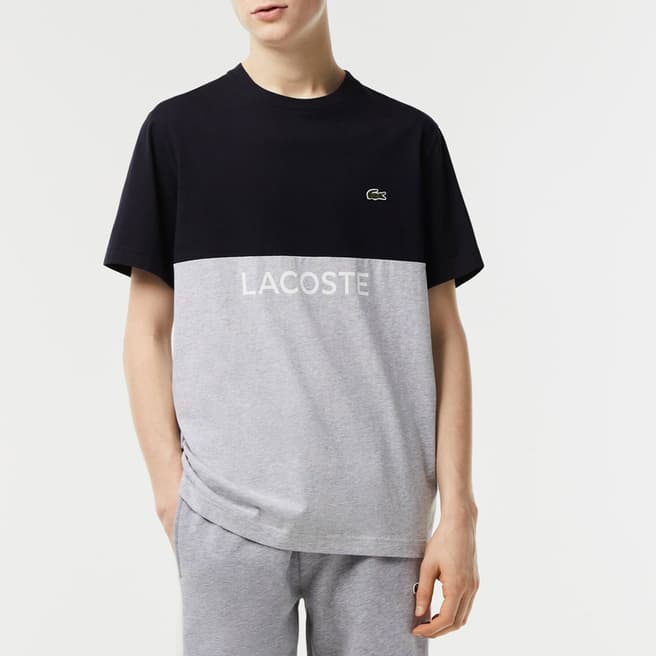 Lacoste Black/Grey Branded T-Shirt