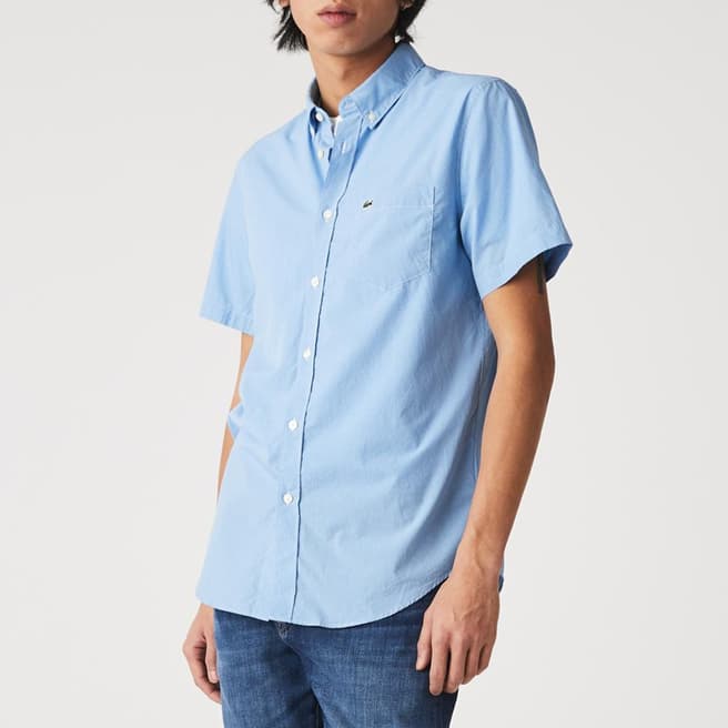 Lacoste Blue Cotton Button Through Shirt