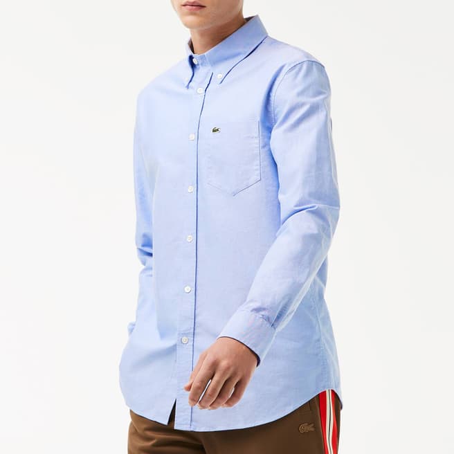 Lacoste Blue Long Sleeve Branded Shirt