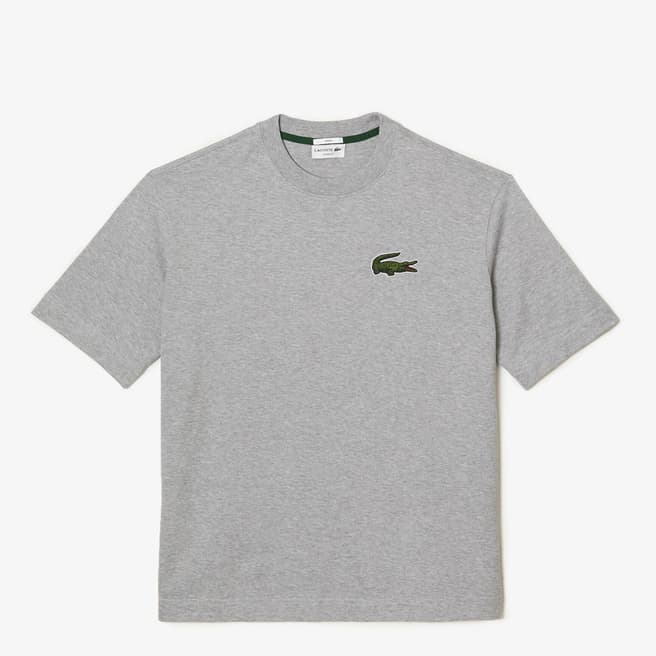Lacoste Grey Branded Crew Neck T-Shirt