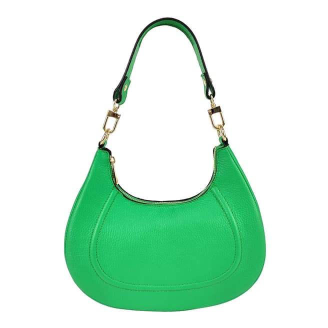 Bella Blanco Green Leather Shoulder Bag
