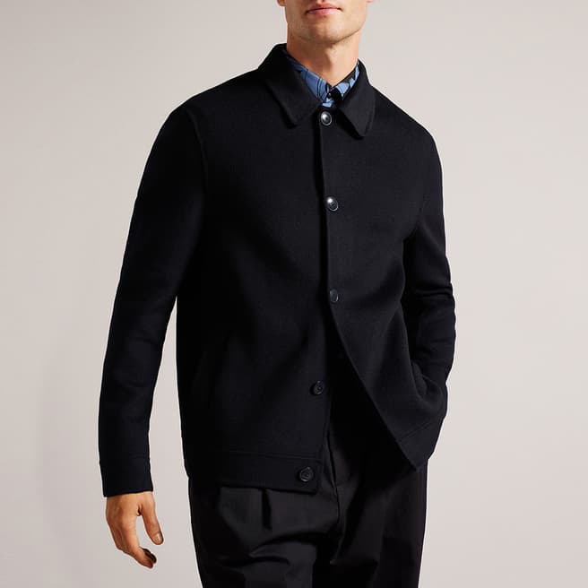 Ted Baker Navy Sharpow Collared Jacket