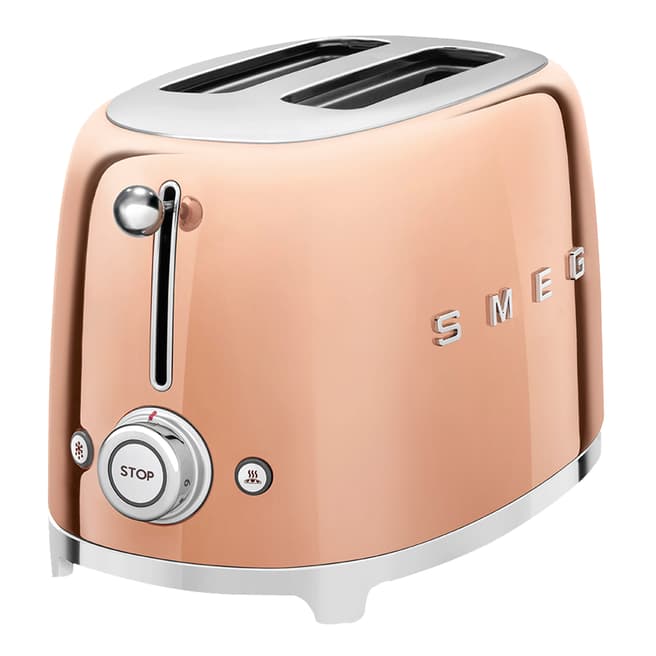 Smeg Two Slice Toaster in Rose Gold