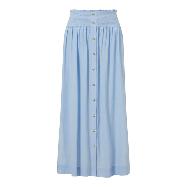 Heidi Klein Blue Smocked Skirt