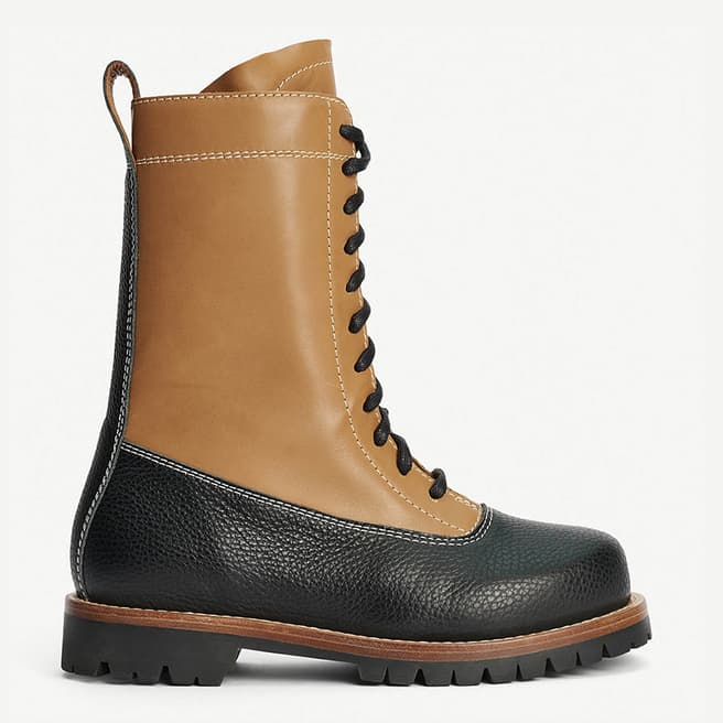 By Malene Birger Brown/Black Meredith Leather Boots