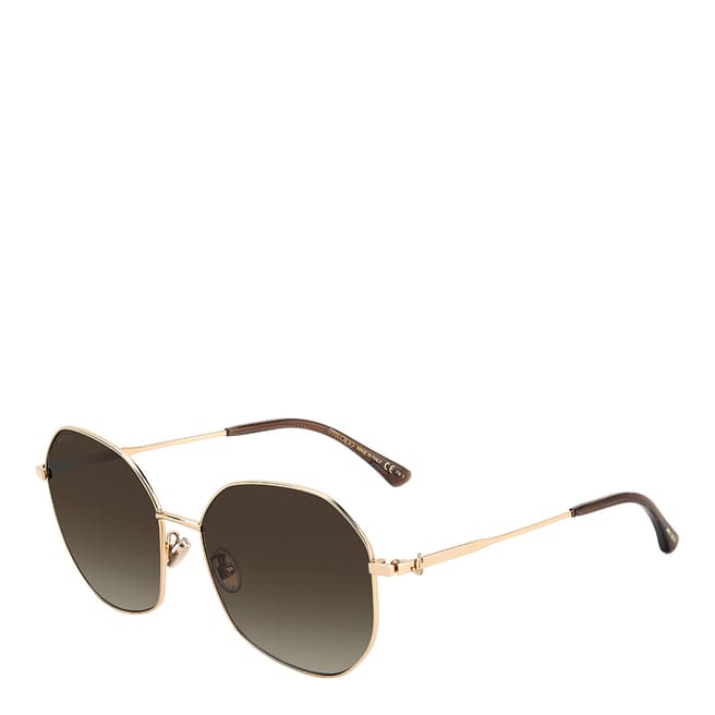 Jimmy Choo Rose Gold Geometrical Sunglasses
