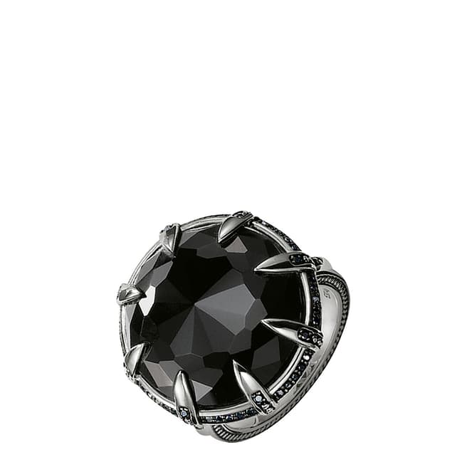 Thomas Sabo 925 Sterling Silver Black Cocktail Claw Ring