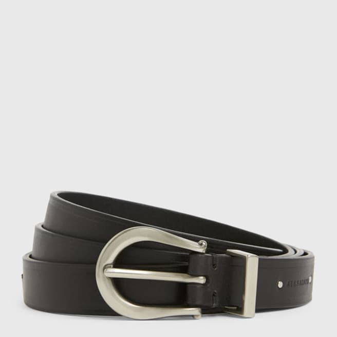 AllSaints Black Claudia Leather Belt