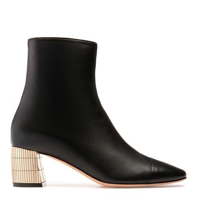 BALLY Black/Gold Emme Heeled Ankle Boots