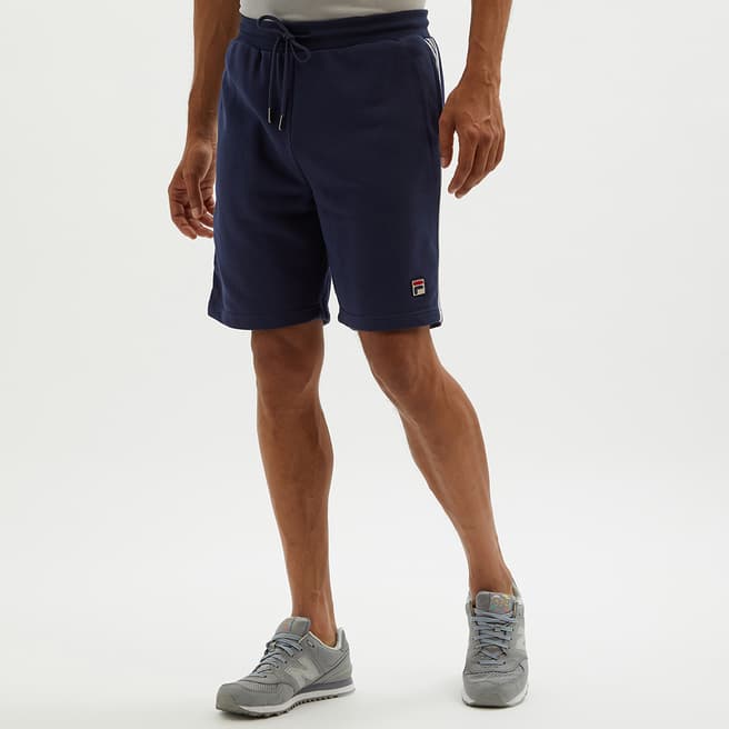 Fila Navy Pace Cotton Blend Shorts