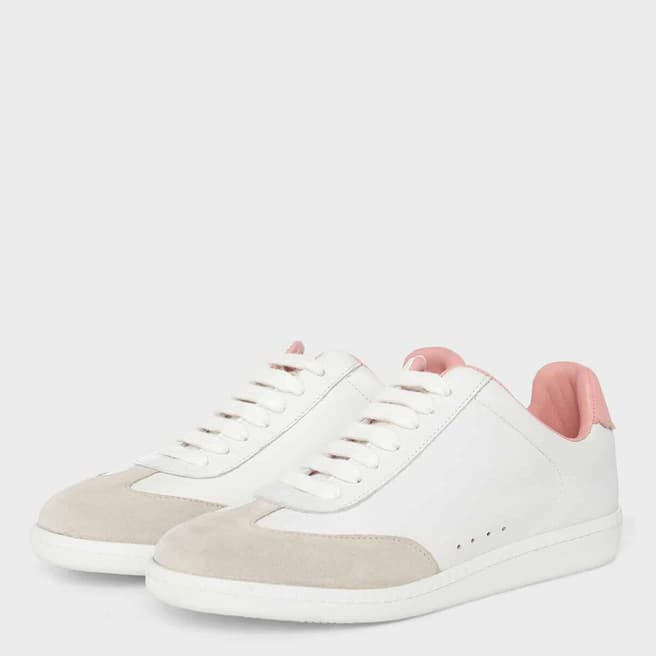Hobbs London White Madden Suede Trainers