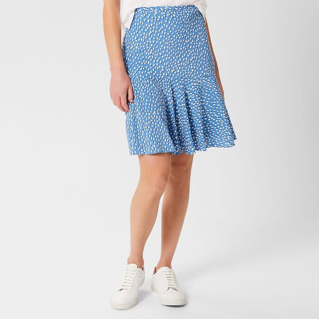Hobbs London Pale Blue Catalina Printed Mini Skirt