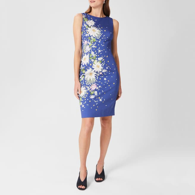Hobbs London Blue/Multi Fiona Floral Dress