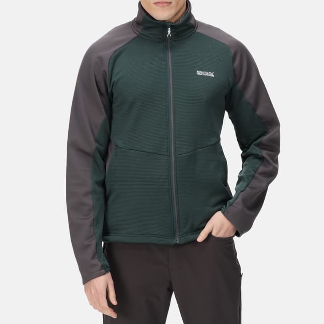 Regatta Grey/Green Highton Winter Full Zip III Fleece