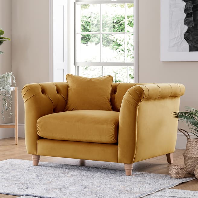 The Great Sofa Company The Soho Arm Chair, Velvet Ochre